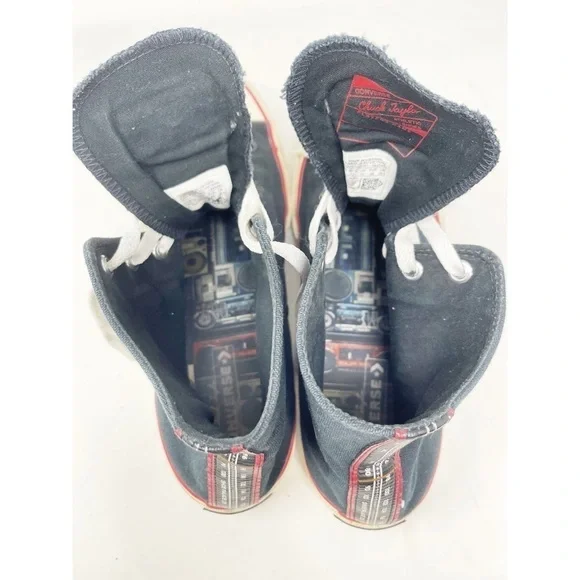 CONVERSE X SHOE PALACE Black BOOM BOX Chuck Taylor High Top BASCOM 1993 Sz 11 - Picture 8 of 12